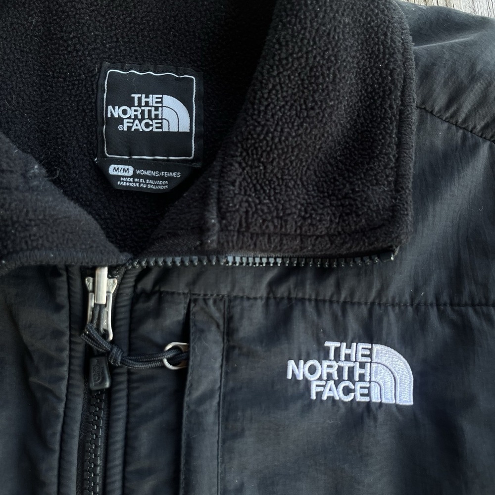 North Face Polartec Denali Women's Medium Black Full Zip Jacket FLAW - Picture 4 of 13